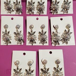 Silver dangling earrings -8